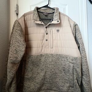 Ariat Beige and Gray Men's Sweater